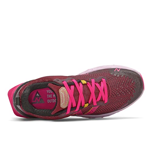 New Balance New Balance Women's Fresh Foam Hierro V6 Trail Running Shoe, Garnet/Pink Glo, 9 M US