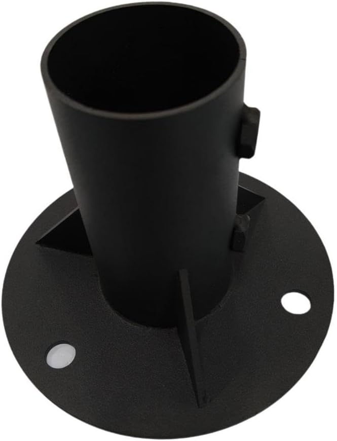 Concrete Mounted Floor Flange for Fence Posts with Screws for Mailbox Brackets, 52mm