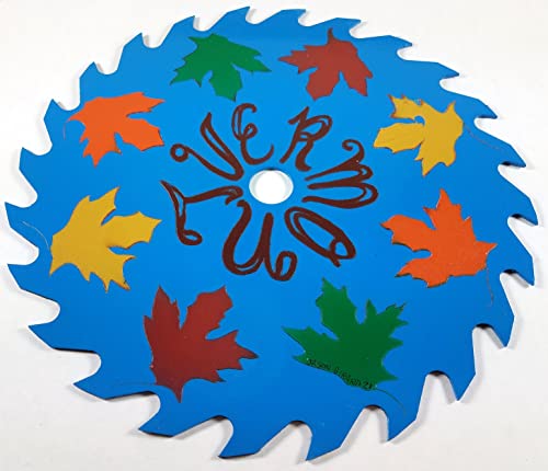 Generic Painting Of Vermont Sugar Maple Tree Leaves In Full Color On Circular Saw Blade By Artist Jason Girard thumb #1