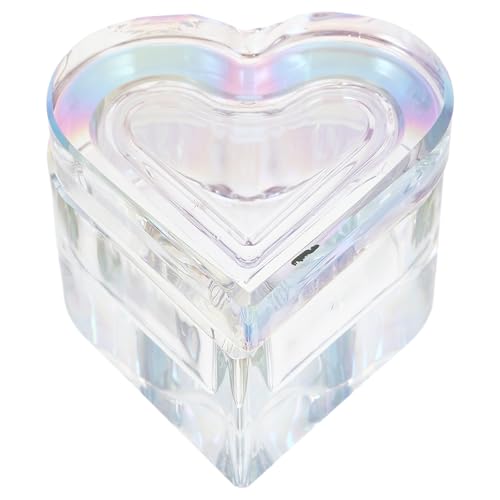 Plato de Cristal en Forma de Corazón para Manicura con Tapa miniatura 1