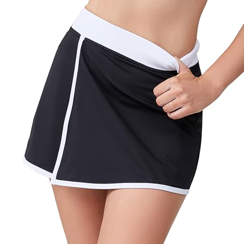 Move With You Women's Tennis Golf Skirts with Pockets Inner Shorts for Athletic Skorts Sports Running Workout Pickleball