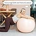 BABYGO® Birthing Ball for Pregnancy & Labor + Our Award Winning Book - Exercise, Birth & Recovery Plan, 5X Stronger Than a Yoga Ball with Eco Friendly Material (Nude, 55cm)