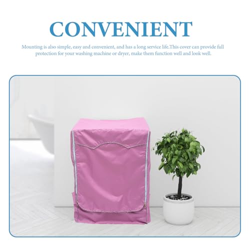 Cubierta de lavadora para cocina y exteriores en tejido rosa lavable 6