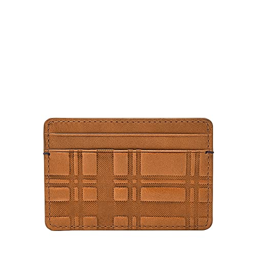 Porte-cartes Fossil Bronson en cuir écoresponsable marron pour homme