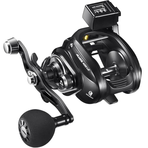 Piscifun Alijoz 400 LC Trolling Reel with Line Counter, Aluminum Alloy...