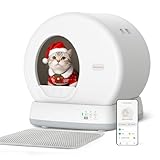 MeoWant Self-Cleaning Cat Litter Box, Integrated Safety Protection Automatic Cat Litter Box for Multi Cats, Extra Large/Odor Removal/APP Control Smart Cat Litter Box with Mat & Liner