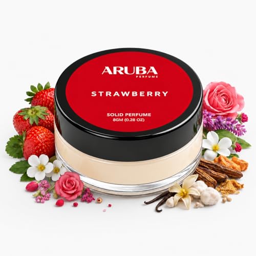 Image of Alcohol Free Strawberry Solid Perfumes | Wax Perfumes for Men & Women | Cologne | Strong & Lasting Fragrance | Gifting Pack for Him & Her