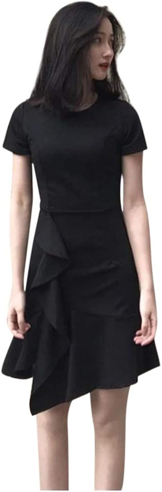 Amazon Co Jp ワンピース レディース Hodarey 春夏 ワンピースチュニックカジュアル ゆったり ワンピース 無地 Aライン 半袖 韓国 スリム 細身 ドレス おしゃれ 体型カバードレスワンピース大きい サイズシンプル可愛い お呼ばれ 着痩せ 通勤 デート お出掛け ホビー