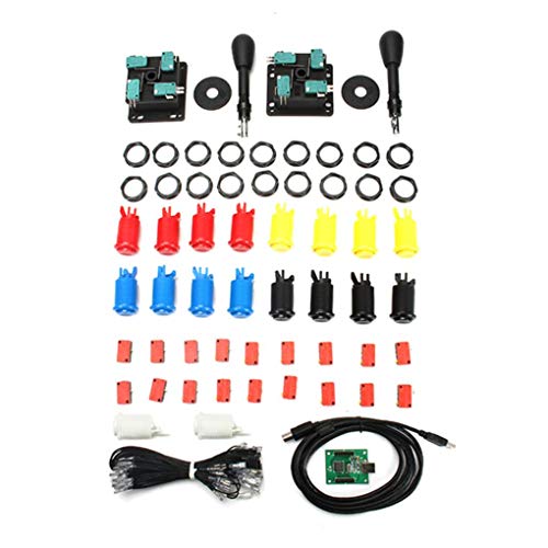 Yongse Arcade Parts Bundles Kit con American Joystick Push Button Micro Switch 2 Player USB Board
