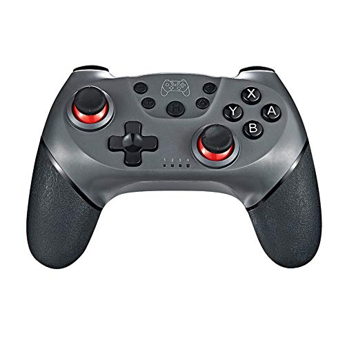 JinSu Controller Wireless per Nintendo Switch, Switch Console Joypad Bluetooth, Dual Vibration,Turbo, Gyro Axis Function Gamepad (Grigio)