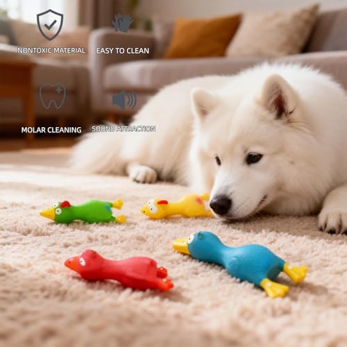 Juguete de Látex Squeaky para Perros 6.7 pulgadas 4 Pzs miniatura 4