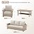 Patio Furniture Set 4 pcs, Wicker Rattan Outdoor Furniture with 5.5” Thick Cushions, 3-Seat Sofa, 2 Chairs and Coffee Table, Outdoor Conversation Set for Garden Backyard Deck, 5 Seats Beige