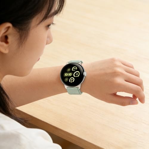 Image of Sundara Nylon Sport Bracelet compatible with Google Pixel Watch 4 3 2 1 flexible seamless adjustable bracelet compatible with Google Pixel Watch 41mm 45mm