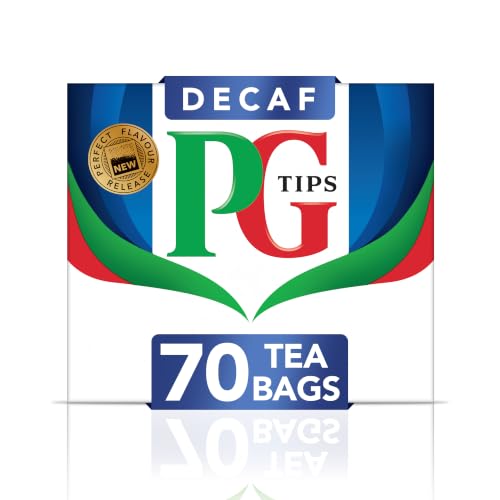 PG Tips Decaf Black Tea Bags Bulk | One Cup | Indulgent Velvety & Rich Ideal for Office Breaks & Catering Celebrations Afternoon Tea | 1 Pack 70 Plant Based Biodegradable Decaffeinated Tea Bags