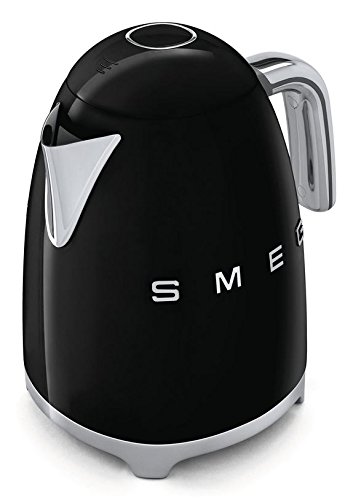 Smeg KLF01BLUS 50's Retro Style Aesthetic Electric Kettle, Black