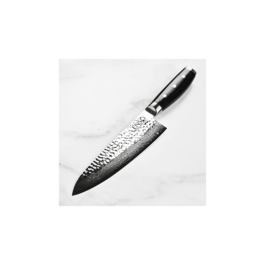 Enso-Chefs-Knife-Made-in-Japan-HD-Series-VG10-Hammered-Damascus-Stainless-Steel-Gyuto-8 Enso Chef's Knife - Made in Japan - HD Series - VG10 Hammered Damascus Stainless Steel Gyuto - 8"