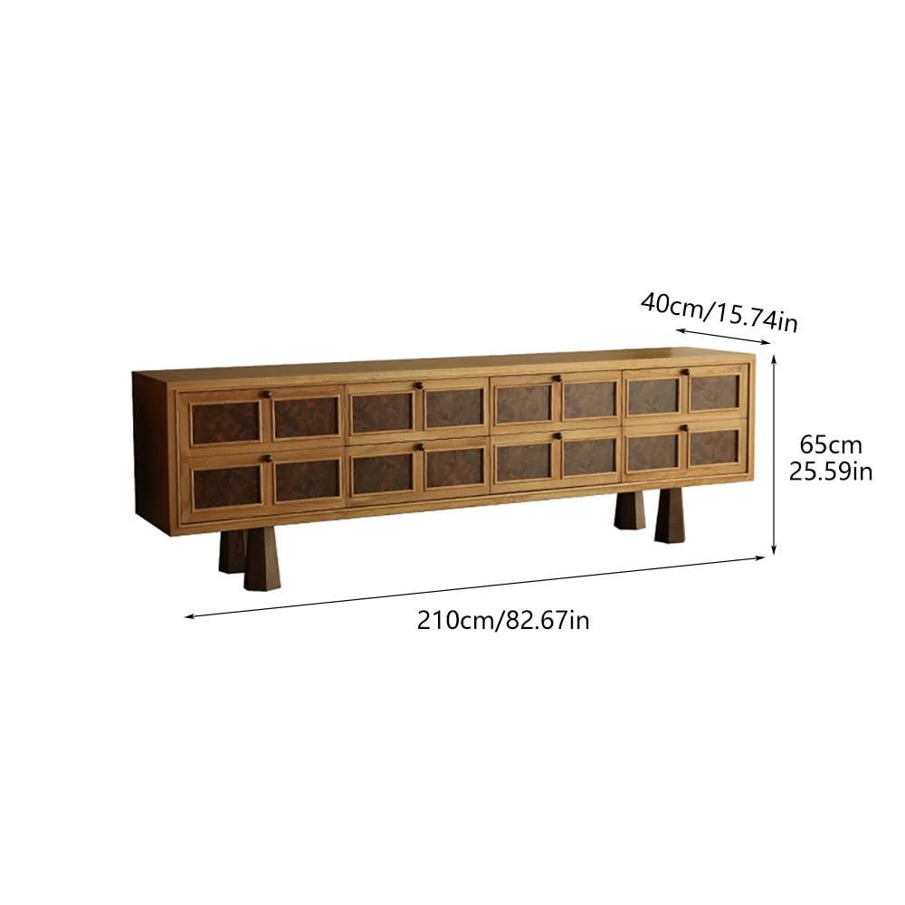 Stojak na telewizor z miejscem do przechowywania 210 x 40 x 65 cm nowoczesne meble w stylu chińskim, szafka do przechowywania z litego drewna vintage, konsola do salonu