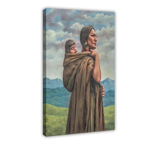 Poster de Sacagawea impression sur toile WCYB 30x45 cm