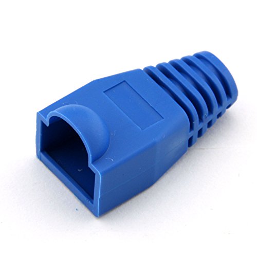 Maxmoral 100-Pack Cat5E Cat6 Rj45 Ethernet Network Cable Strain Relief Boots - Blue #TOP1