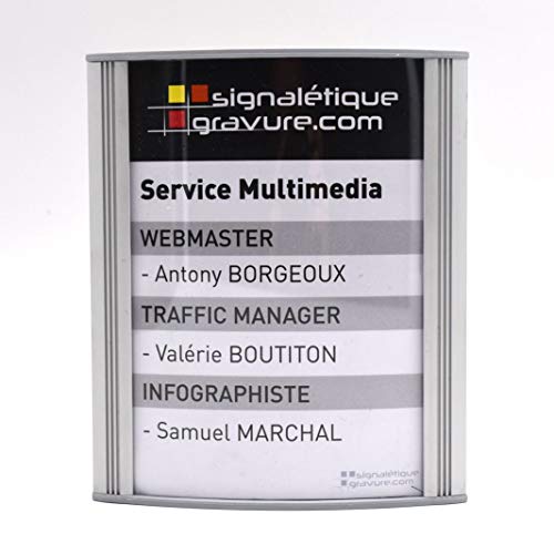 Plaque de porte adhésive Eternity Classic 130x148mm, signalisation bureau sans percer