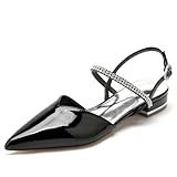 Boucles réglables : Chaussures de robe de mariée à bride en strass scintillant pour femme avec sangle de cheville vous permettent de personnaliser l'ajustement en fonction de la forme de votre pied.