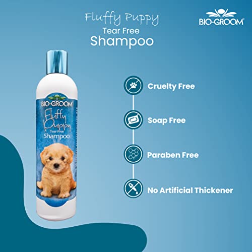 Image of Bio-Groom Fluffy Puppy Tear-Free Dog Shampoo for Sensitive Skin and Delicate Coats Free of Parabens and Artificial Thickeners Natural Cleansers Like Aloe Vera, Lavender Fragrance, 355 Milliliter | Bio-Groom Fluffy Puppy Shampoo