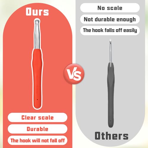 Image of Crochet Hook, 9.0 mm Ergonomic Crochet Hook, Crochet Needles for Arthritic Hands, Knitting Needles with Soft Handle Beginners and Experienced Hobbyists (9.0 mm)