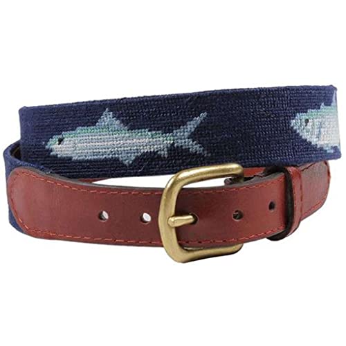 Grand Slam Needlepoint Belt in Dark Navy by Smathers & Branson