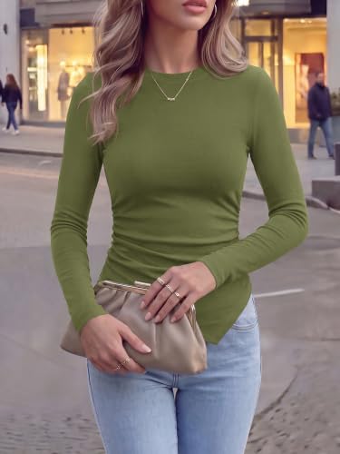 KIRUNDO Womens Asymmetrical Long Sleeve Y2K Going Out Tops - image 7