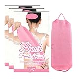 3 Stück Rückenbürste für Körperpeeling, Doppelseitige Badebürste Rückenschrubber, Natürliche...