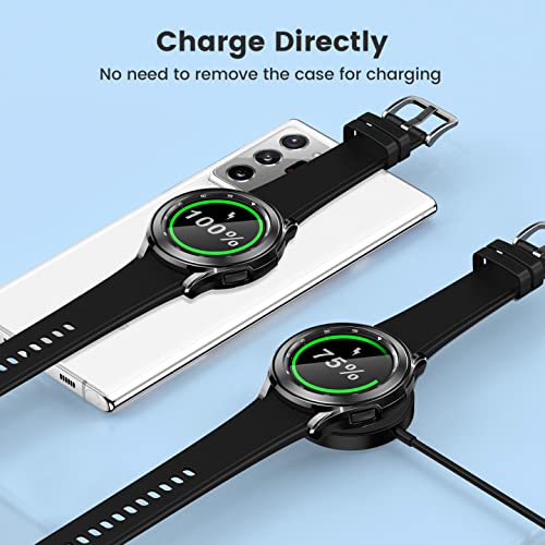 HWeggo Hoes compatibel met Samsung Galaxy Watch 4 Classic 46 mm displaybeschermhoezen, 2 stuks pantserglas beschermfolie… - Image 7