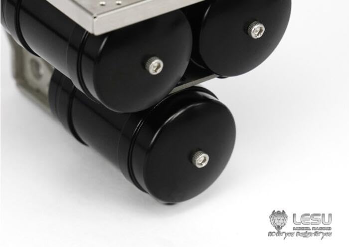 TOUCAN RC HOBBY LESU Metal CNC 3 Gas Tanks RC 1/14 Tractor Truck Car Model Upgraded Part for Tamiya