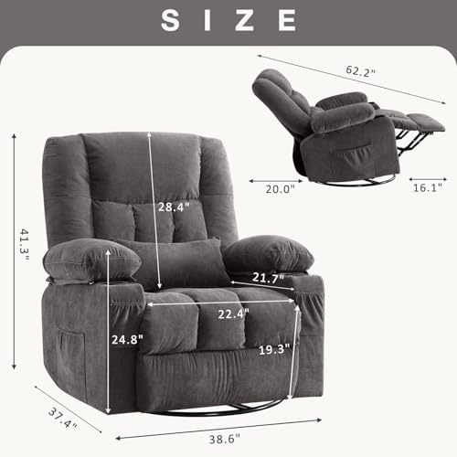 Sillón reclinable con apoyapiés extensible miniatura 2