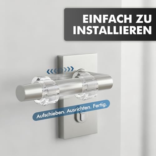shinfly 6er Set Türstopper Klinke, Transparente PVC Türklinkenpuffer, Hochelastische Door Stopper, Wände und Türgriff Schutz, Ø18mm, Geeignet für Ø17mm-Ø20mm Türgriffe