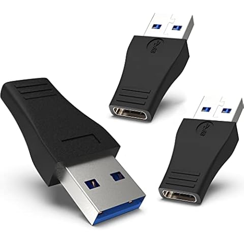 Warmstor 2 Pack USB-C USB 3.1 Type C Female to USB 3.0 A Male Adapter Converter Support Data Sync & Charging Cover
