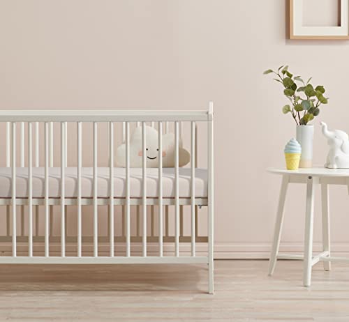 Meracorallo Muslin Fitted Crib Sheets, 2 Pack Soft Breathable Cotton Baby Crib Sheet, Boho Neutral Crib Sheet For Standard Crib And Toddler Mattress 28"X52" (Rainbow & Fog) #TOP4