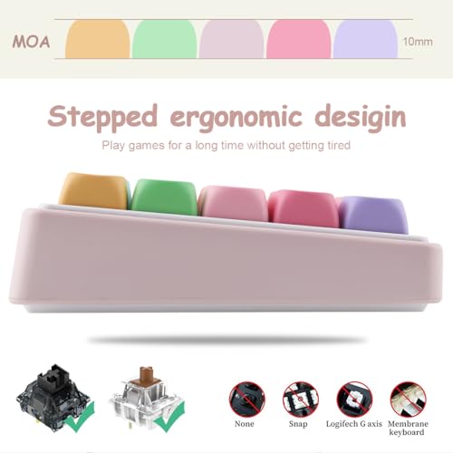 Teclas de sublimación Tsungup PBT para un tipeo cómodo con perfil MOA de ositos y 126 piezas 7