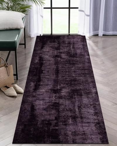 Tapis de sol abstrait violet foncé noir design pour chambre - 6