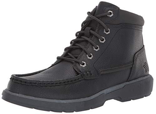 Dr. Scholl's Shoes Men's Mateo Oxford Boot, Black Smooth, 9.5 M US