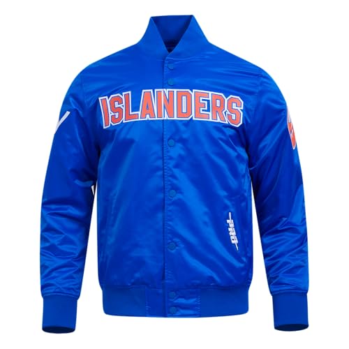 Chaqueta de satén NHL Classic M Pro Standard con acabados premium azul real