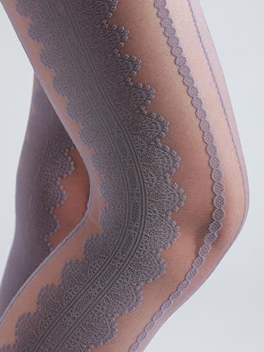 Image of Sahabowi Women Tights, Sheer High Waist Pantyhose, Vintage Control Top Stockings, Siwa7