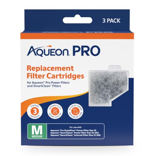 Image of Aqueon PRO Replacement Filter Cartridges, NoDrip Design, For Freshwater and Saltwater Aquariums, Medium, 3 pack