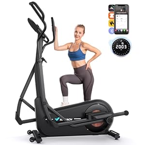 MERACH Elliptical Machine, Elliptical Exercise Machine for Home with Hyper-Quiet Magnetic Drive System, Elliptical Training Machines with18.5IN Stride, Automatic Resistance, 400lbs Capacity