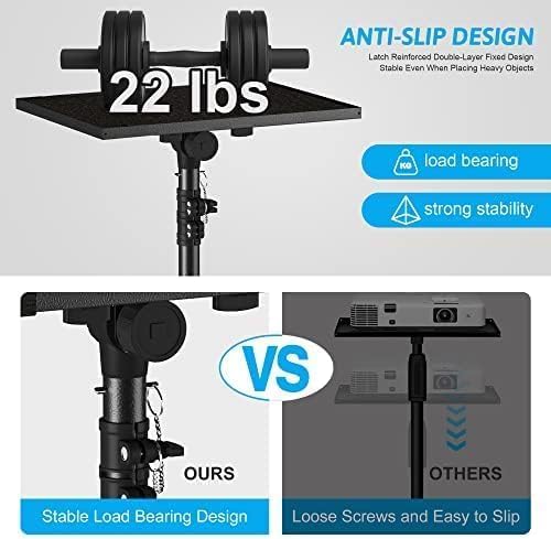 Image of Syskonics Tripod Laptop Height Adjustable, Laptop Floor Stand with Plate & Speaker Tripod for Office, Home, Stage, Studio, DJ Racks Holder Mount (Light Weight)
