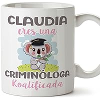 MUGFFINS Tazas Personalizadas para CRIMINÓLOGA - En Español -
