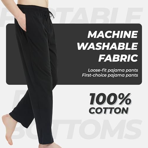 Image of U2SKIIN 2 Pack Men Cotton Pajama Pants Soft Lightweight Pj Bottoms