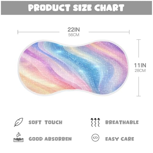 Color Stripe Burp Cloths Cotton Baby Washcloths,Large 22x11in Burping Cloth Absorbent and Soft for Newborn Baby Boys and Girls,2 Pack4
