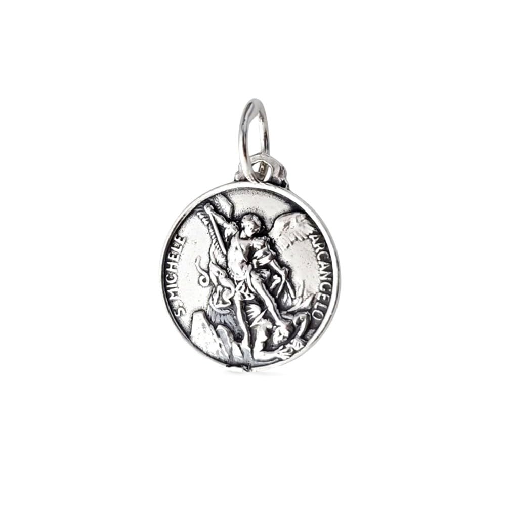 Colgante plata ley 925m 15mm. medalla San Miguel unisex