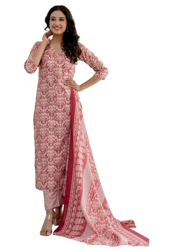 Kurta anti-froissement en viscose et rayonne, ensemble fluide rose poudré confortable