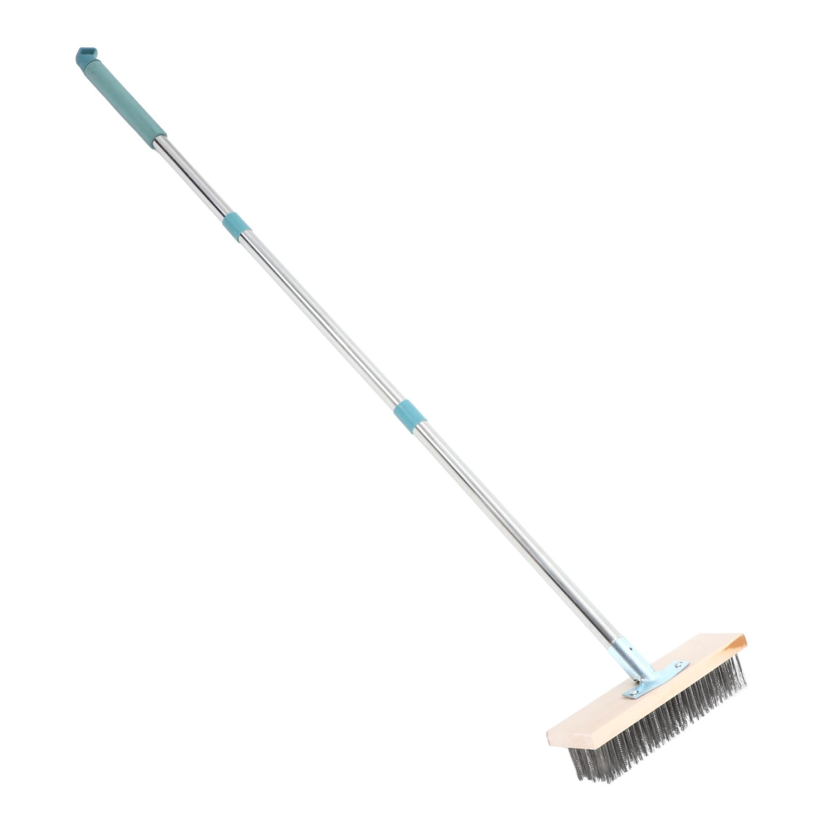 LIFKOME Herramienta de Limpieza con Cepillo para Pisos de Jardín Cepillo de Cerdas Rígidas de Acero Inoxidable para Superficies Rugosas para Limpiar Piedras y Exteriores